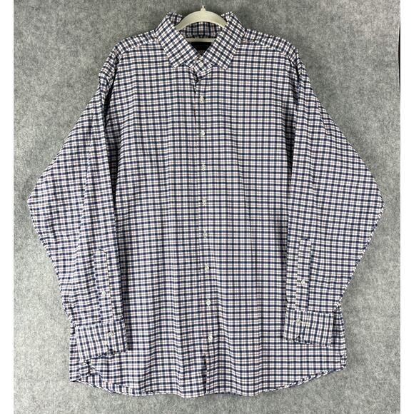 Proper Cloth Shirt Mens 2XLT Plaid Button Up Performance Long Sleeve Stretch - Picture 1 of 14